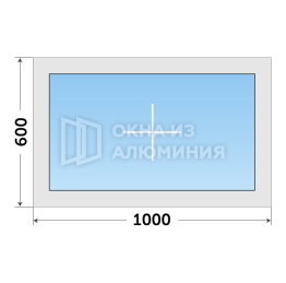 Холодное окно из алюминиевого профиля для промышленных зданий AL-371